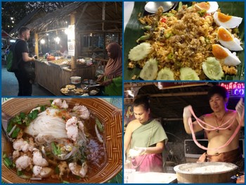 Vielfältige Köstlichkeiten am Nightmarket in Ayutthaya